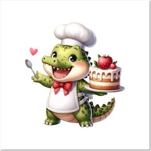 Valentine Love Crocodile Posters and Art